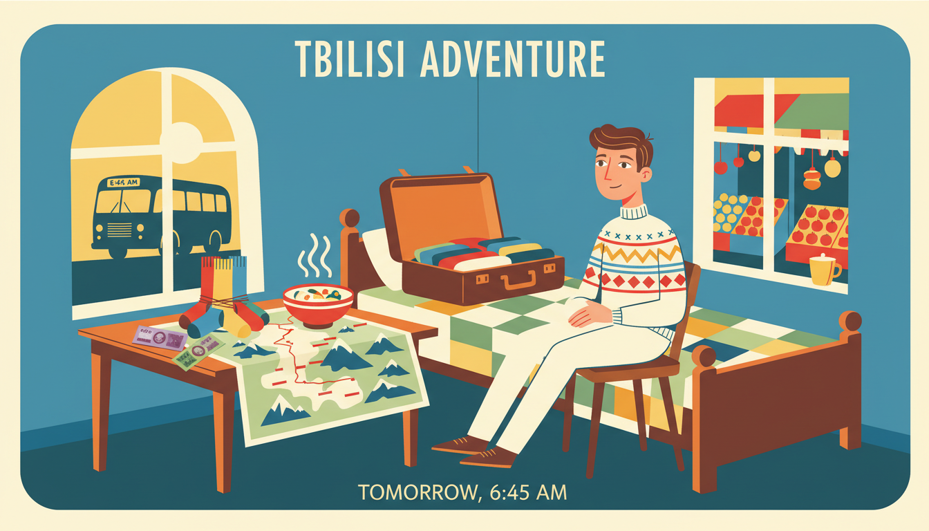 Tbilisi — Day 17: The Dram Hunt, Sock Re-up, Chicken Pho, and Packing for Armenia