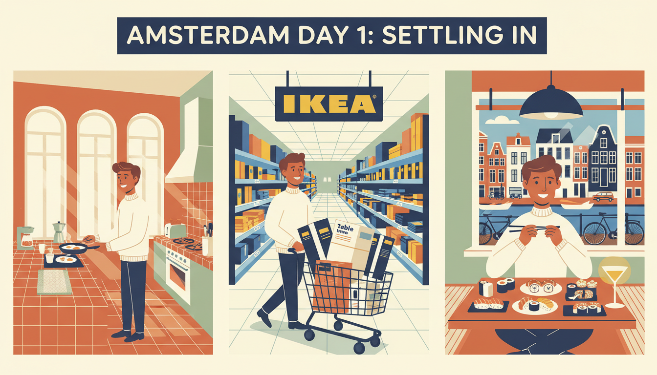 Amsterdam — Day 1: IKEA, a Japanese Buffet, and Settling In